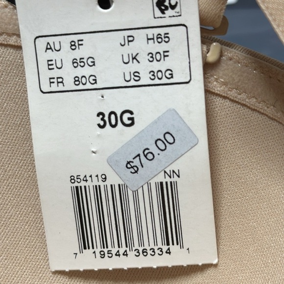 BRA WACOAL 30G Beige 854119 Underwire Full Coverage Opaque 3458 PS - Picture 13 of 13